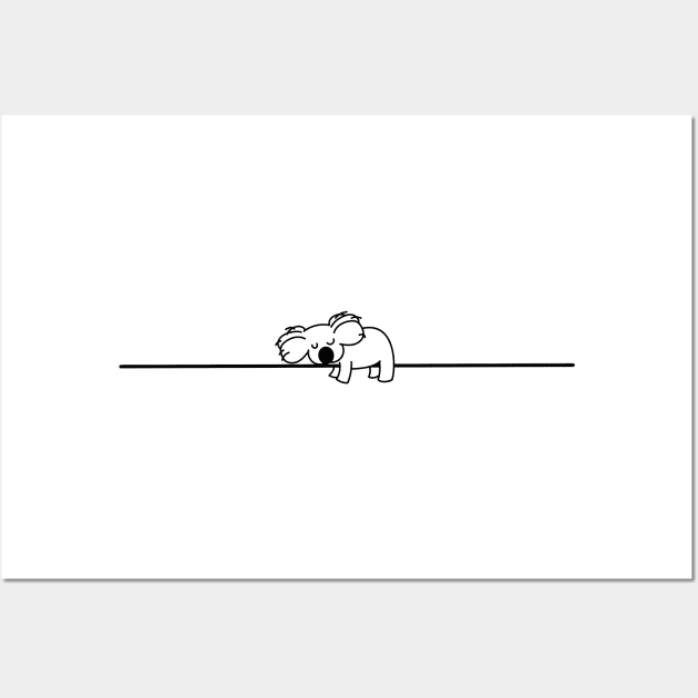 Koala sleeping- Line Art Wall Art by spontania